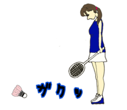 I love badminton sticker #13955938