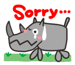 Reaction of an animal. sticker #13956106