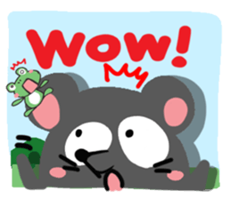 Reaction of an animal. sticker #13956117