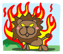 Reaction of an animal. sticker #13956119