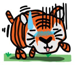 Reaction of an animal. sticker #13956122