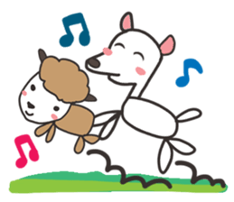 Reaction of an animal. sticker #13956129