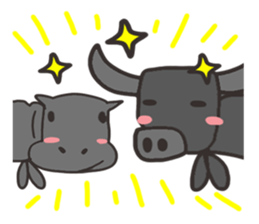 Reaction of an animal. sticker #13956132