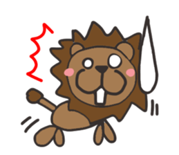 Reaction of an animal. sticker #13956137