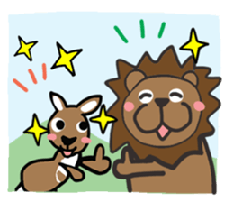 Reaction of an animal. sticker #13956138