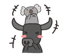 Reaction of an animal. sticker #13956139