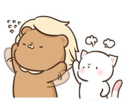 Lion and Kitty, adorable couple Ver2. sticker #13957855