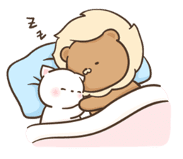 Lion and Kitty, adorable couple Ver2. sticker #13957877