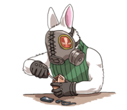Masked Rabbits sticker #13958289