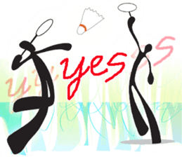 Shadow Man abstract cartoon symbol sticker #13959770