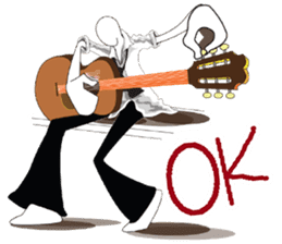 Shadow Man abstract cartoon symbol sticker #13959790