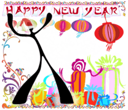 Shadow Man abstract cartoon symbol sticker #13959793