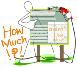 Shadow Man abstract cartoon symbol sticker #13959800