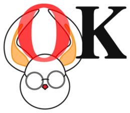 Glasses the rabbit sticker #13960508