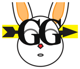 Glasses the rabbit sticker #13960525