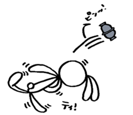 Narrow eyes Usako 6 sticker #13961080