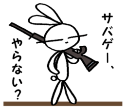 Narrow eyes Usako 6 sticker #13961109