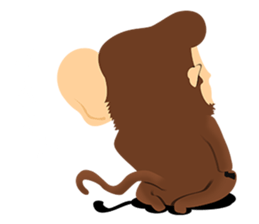 victory bear and monkey(English) sticker #13961243