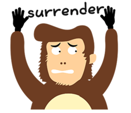 victory bear and monkey(English) sticker #13961255