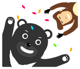 victory bear and monkey(English) sticker #13961261