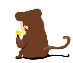 victory bear and monkey(English) sticker #13961263