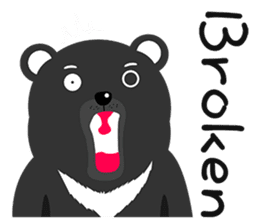 victory bear and monkey(English) sticker #13961267