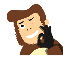 victory bear and monkey(English) sticker #13961271