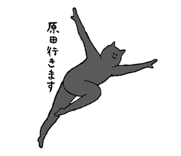 Cat's name is Harada sticker #13964486