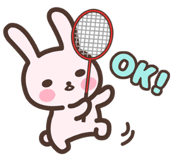 Badminton Rabbit 5 sticker #13966120