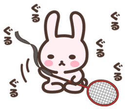 Badminton Rabbit 5 sticker #13966125