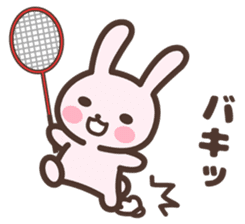 Badminton Rabbit 5 sticker #13966129