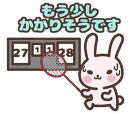 Badminton Rabbit 5 sticker #13966135