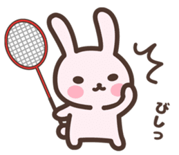 Badminton Rabbit 5 sticker #13966136