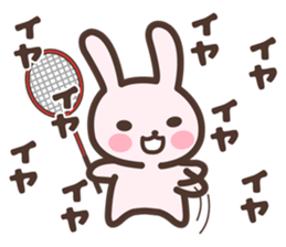 Badminton Rabbit 5 sticker #13966137