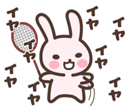 Badminton Rabbit 5 sticker #13966137