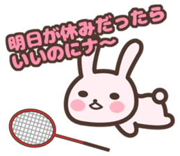 Badminton Rabbit 5 sticker #13966143