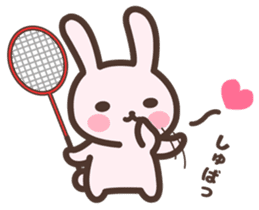 Badminton Rabbit 5 sticker #13966147