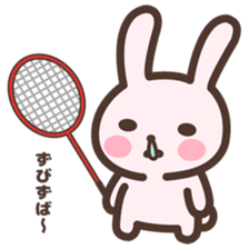 Badminton Rabbit 5 sticker #13966153