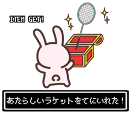 Badminton Rabbit 5 sticker #13966155