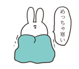 Winter rabbit sticker #13968078