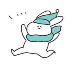 Winter rabbit sticker #13968081