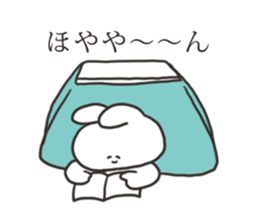 Winter rabbit sticker #13968086