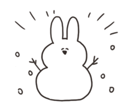 Winter rabbit sticker #13968087