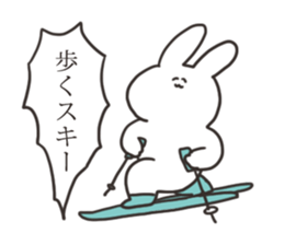Winter rabbit sticker #13968090