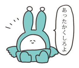 Winter rabbit sticker #13968096