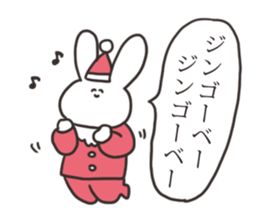 Winter rabbit sticker #13968098