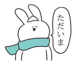 Winter rabbit sticker #13968105