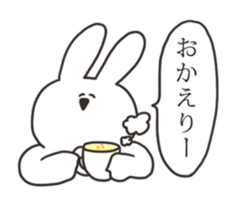 Winter rabbit sticker #13968106