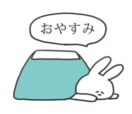 Winter rabbit sticker #13968108