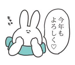 Winter rabbit sticker #13968112
